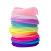 Senkary 120 Pieces Silicone Jelly Bracelets Rainbow Glow Neon Stretchable 80s Bracelets Bands Hair Ties for Party Favors, Adults, Women (10 Colors)