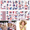4th of July Decorations Tattoos American Flag Temporary Tattoos Patriotic Body Art Decor Supplies Independence Day Fourth of July Stickers for Kids and Adults