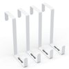 Unjumbly 4 Pack Over The Door Hooks - Fitting Door Width Between 1 3/8" and 1 3/4", Reversible Door Hangers for Hanging Clothes, Towels, Coats and More (White)