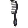 Wet Brush Detangling Comb, Black - Wide Tooth Hair Detangler with WaveTooth Design that Gently and Glides Through Tangles - Brush Throough Conditioner and Hair Masks - Gentle On Scalp and Pain-Free