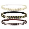 Beaute Galleria 6 Pieces Adjustable Braided Headbands - Double Braided & Triple Strand Twisted Elastic, Women Hair Accessory Hippie Boho Bohemian