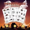 Casciybo 10 Sheets Halloween Spider Web Temporary Tattoos for kids Adults, Realistic Spider Fake Tattoo Stickers Halloween Cosplay Party Favors, Halloween Gifts Goodie Bag Fillers