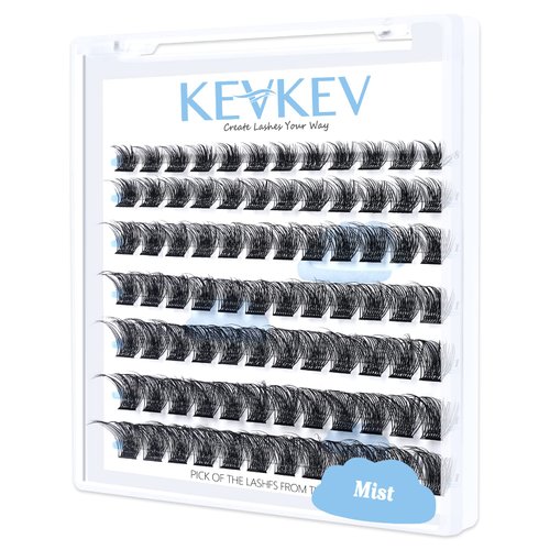 Lash Clusters 84 Pcs Cluster Lashes Eyelash Clusters DIY Cluster Eyelash Extensions Individual Lashes Thin Band & Soft(Mist,D-8-16mix)