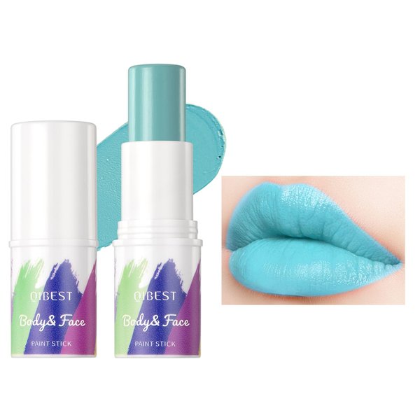 DLZZRS Blue Matte Lipstick,Long-Lasting Transfer Proof Lipstick,Intense Color Waterproof Colored Lipstick,Multi-Use Lipsticks & Body Face Painting Stick,Eyeshadow Makeup For Women Halloween Party(05#)