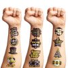 10 Sheets New Years Eve Tattoos Stickers Party Supplies Favors Decorations Happy New Years 2025 Decor Cute Gifts for Kids Men Women