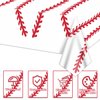 Hegbolke 4 Pack Baseball Tablecloths - Baseball Party Table Cover Rectangular Baseball Pattern Table Cloth for Kids Sports Baseball Birthday Party Supplies, 86.6" x 51.2"