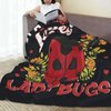 Just A Girl Who Loves Ladybugs Blanket Ladybug Decor Throw Blanket Gifts for Girls Boys Ladybug Lover Super Warm Soft Plush Lightweight Fleece Flannel Bed Blanket for Kids Adults Men Women 50"X40"