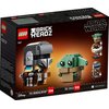 LEGO BrickHeadz Star Wars The Mandalorian & The Child 75317 'Baby Yoda' Building Toy, Collectible Model Figures Set, Gift Idea for Teens