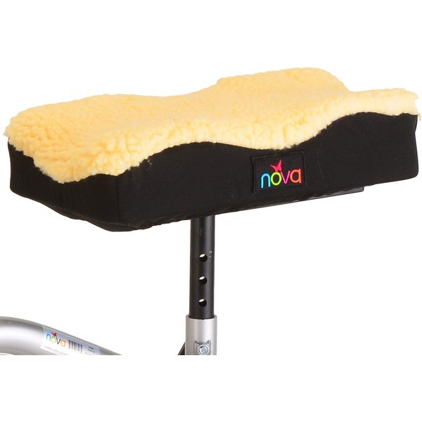 NOVA Medical Products Universal Knee Scooter Pad Cover, Thick Padded Fleece Faux Sheepskin Cushion Top, Easy to Fit & Secure on Most Knee Scooters & Knee Walkers, Washable, Beige