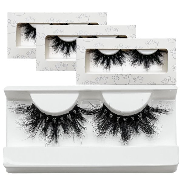 Russian D Curl Mink Lashes Bulk 25mm Lashes Fluffy Yasnai Eyelashes, Real Mink Lashes, 3 Pairs Pack 9D Dramatic Long 25 mml EyeLashes Wholesale …