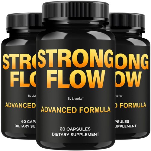(3 Pack) Strong Flow Capsules - Official StrongFlow Support Advanced Formula Premium Ingredients Maximum Strength, Strong Flow Pills Supplement For Overall Health & Wellness, 180 Capsules For 3 Months