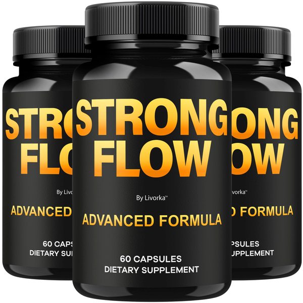 (3 Pack) Strong Flow Capsules - Official StrongFlow Support Advanced Formula Premium Ingredients Maximum Strength, Strong Flow Pills Supplement For Overall Health & Wellness, 180 Capsules For 3 Months