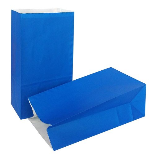 KEYYOOMY 100 CT Small Paper Bags Navy Blue Party Goody Bags Party Favor Bags Paper Lunch Bags (10...