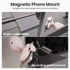 MiiKARE Gym Accessory Magnetic Phone Holder for Videos, Strong Magnets Gym Phone Mount, 360° Rotation Adjustable, Home Gym Essentials for Women, Workout Accessories for Men, Gym Gifts for Lovers-Pink