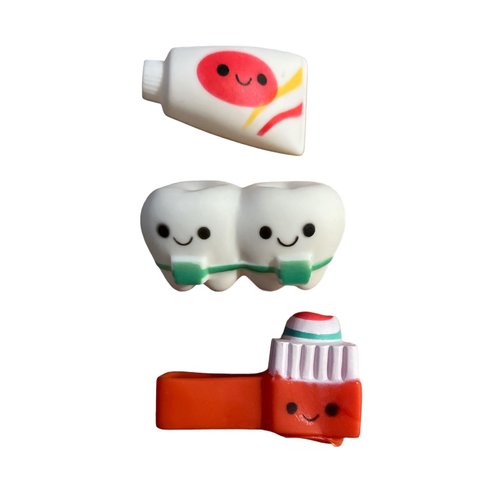 Dental Character Rubber Toys - Tooth Fairy Toys, Dentist Rewards, Dentist Office Giveaway, Stress Relief, Fidget Toy, Party Favors, Reward Chest, Treasure Chest, Goodie Bags - Set of 10