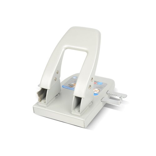 Carl CARL 62040 40-Sheet Capacity hc-240 Two-Hole Punch, 9/32 Dia. Holes, Silver, Metallic