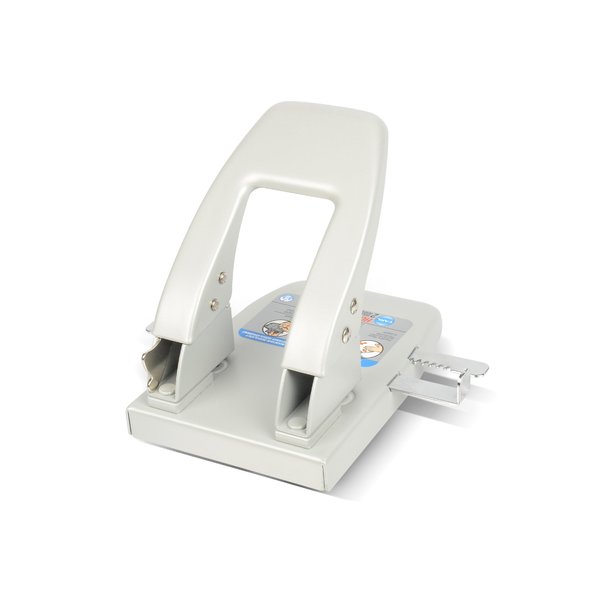 Carl CARL 62040 40-Sheet Capacity hc-240 Two-Hole Punch, 9/32 Dia. Holes, Silver, Metallic