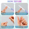 6 Pcs Glass Nail File and Nail Shiner Set includes 2 Manicure Pedicure Glass Nail File 1 Cuticle Trimmer 2 Nano Finger Nail File 1 Nano Foot Scrubber Callus Remover Foot Care Pedicure (Blue Purple)