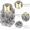 Dybst 12“Claw Curly Ponytail Extension Clip in Short Curl Wavy Pony Hair Extension Jaw Clip on Pony Tail Synthetic Short Wave Hairpiece for Women (#0906)