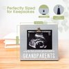 Pearhead Grandparents Pregnancy Announcement Sonogram Picture Frame, Ultrasound Photo Gift and Pregnancy Reveal Keepsake for Grandmothers and Grandfathers, 6.75x7.25 Photo Insert, Distressed Gray