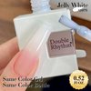 Double Rhythm 15ML Gel Polish Jelly Sheer Pastel Light Milky Color 1 PC 0.53 OZ Bottle UV Nail Polish Art Salon at Home for Women (Jelly White-B-A1075)