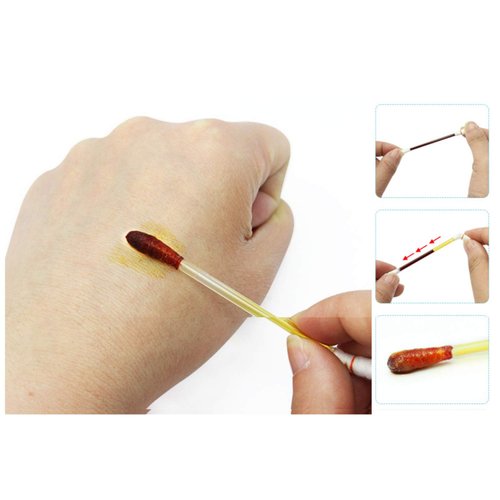 HUNWEY 150 Individually Wrapped- Iodine Cotton Swabs Solution Filled| First Aid Swabsticks for Nasal Ears Bruise Travel