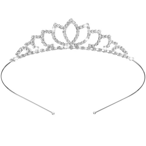 Wedding Tiara Bridal Rhinestone Decor Hairband Crystal Tiara Crown Princess Headband for Birthday Party, Wedding, Prom, Pageant, Halloween, Sliver