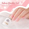 Born Pretty Jelly Gel Nail Polish Sheer Pink Gel Nail Polish Crystal Transparent Milky Gel Polish Kit Nail Art Varnish Collection Gift Set 10ML 6PCS