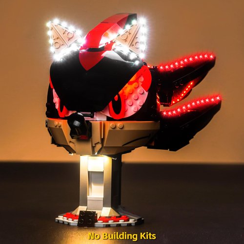 BrickBling LED Lighting Kit Compatible with Lego Sonic The H' Edgehog: Shadow The H' Edgehog (NO Model), Lights Compatible with Lego 77000 Play Set (Classic Version Light)
