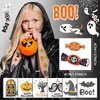 EMOME 408 PCS Glitter Halloween Temporary Tattoos for Kids, Cute Tattoo Stickers for Halloween Birthday Party Decorations, Individual Wrapped Kids Tattoos Bulk Special for Halloween Non-Candy Treats