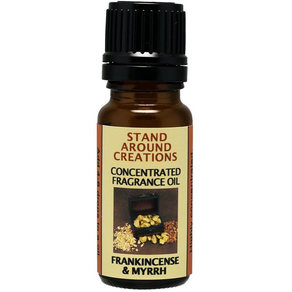Concentrated Fragrance Oil - Frankincense And Myrrh: A irresistible blend of bergamot, patchouli, sandalwood, myrrh essential oils. (.33 fl.oz.)