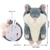 TWORIVER Toddler Toys Talking Hamster Repeats What You Say,Toys for 2 3 4 5 6 7 8 13 Year Old Girl Boy Birthday Gifts Ideas,Christmas Stocking Stuffers for Kids Adults Stuffed Animals Plush Toy Gray