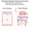 Big Dot of Happiness Pajama Slumber Party - Bingo Cards and Markers - Girls Sleepover Birthday Party Bingo Game - Sleepover Games - Girls Party Games -Set of 18
