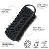 Blackwood For Men Double Duty Beard & Body Scrubber - Dual-Sided Men's Shower Tool - Handheld Body Wash Brush with Long Soft Silicone Bristles for Deep Cleaning - Short Exfoliating Tips for Beard Care