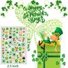 10 Sheets St Patrick’s Day Nail Art Stickers 3D Self-Adhesive Shamrock Nail Decals Green Clover Gold Hat Letters Nail Art Design Irish Nail Stickers for Women Kids Girls Nail Supplies Decorations