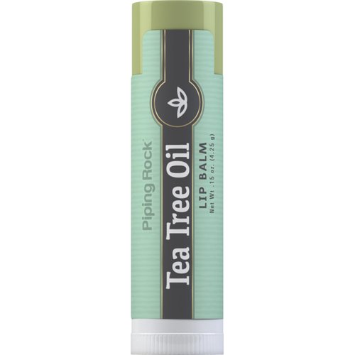 Piping Rock Tea Tree Oil Lip Balm | 0.15 oz | Moisturizing and Soothing | Non GMO, Gluten Free