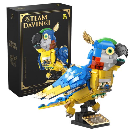 PUNIMA Parrot Building Blocks Set Mechanical Animal Model for Boys Girls Ages 8+ -490pcs