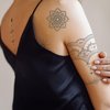 4sheets Temporary Tattoos Adult Women Mandala Lotus Flower Realistic Semi Permanent Tattoo Long Lasting 1-2 Weeks