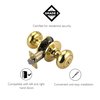 Design House 753285 Cambridge 2-Way Adjustable Entry Door Knob, Polished Brass