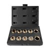 O'SKOOL 10 pcs Brass Router Template Bushing Guides Sets Fit Any Router Sub-base of the Porter Cable style