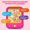 Kids Learning Tablet Educational Learning Pad for Toddlers 2-5 to Learn Alphabets, Numbers, Foods, Time, Music, Vehicles,Tablet Toy for Toddlers Ages 2 3 4 5 6 Years Old Pink