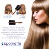 Spornette Italian Rounder 3 Inch (#855) - Round Boar Bristle Brush With Wooden Handle For Blow Drying, Styling, Volumizing, Straightening, Curling Medium To Long Thick, Fine, Curly, Or Straight Hair