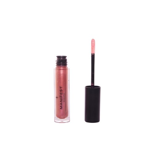 MANIFEST BEAUTY BIG POUT ENERGY Lip Plumper, Chili-Infused Lip Plumping Oil for Full and Smooth Lips, Lip Gloss Finish, With Easy Swipe XL Wand Applicator, Nude Luster, 0.12 fl oz