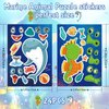 24 Sheets Ocean Animal Make a Face Stickers, Animals Party Games Stickers for Kids, Make Your Own Animal Stickers for Kids Birthday Party Favors Classroom Rewards, Animal Themed Art Craft Supplies