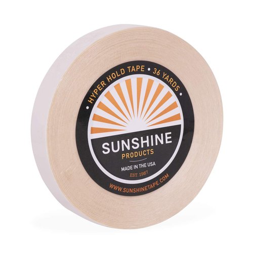 Sunshine Maximum Wear Hair System Tape Roll - Hyper Hold Wig Tape - Hypoallergenic No Shine Adhesive Tape - 2-4 Week Hold - 1" x 36 yds