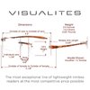 Visualites 1 Smoke 1.50 Power Lightweight Rimless Reading Glasses For Men and Women