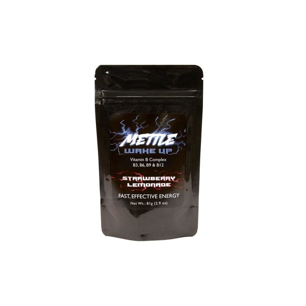Energy Drink Powder - 50 Servings | Sugar Free | 200mg Caffeine - Mettle Energy Drink Mix (Strawberry Lemonade)