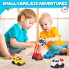 Playkidiz 5 Pack Toddler Car Toys Playset - Toy Cars, Including Airplane, Fire Truck, Ambulance, Pick Up Truck and Jeep, Ideal Car Set Gift for Ages 3-5 (Colors May Vary)