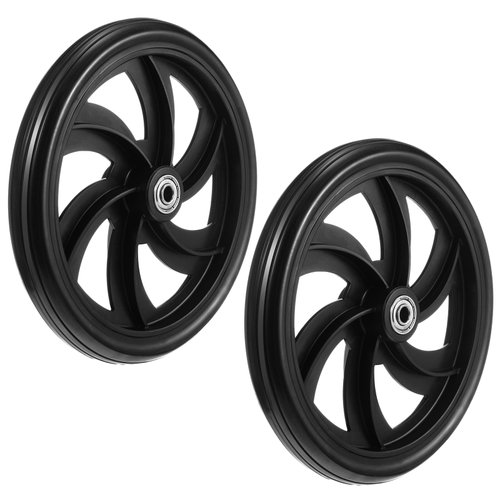 Datanly 2 Sets Replacement Wheelchair Wheels for Walkers 7.5 Inch Wheelchair Front Wheels Anti Slip Walker Wheels Rubber Wheel Replacement for Wheelchair Stroller Casters Rollers Accessories