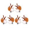 6Pcs Christmas Hair Clips for Women Brown Reindeer Antler Hair Clips Cute Pompom Small Deer Ear Claw Clips for Thick Thin Hair Accessories for Girls Hair Styling Decorations (Brown)